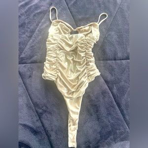 Zara body suit, metallic gold, like new, Size small